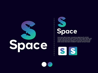 Space Logo Mockup graphics design logo design s letter space logo unique logo design