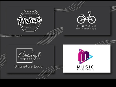 Multiple logo mockup 3d branding colour logo design freestyle graphic design logo minimal signature vantage