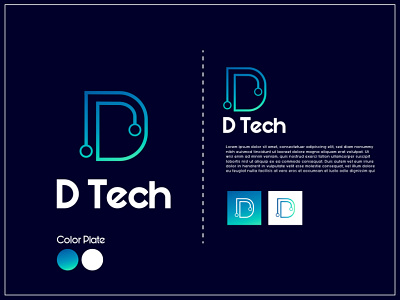 D Tech Logo Design Template