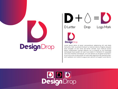Design Drop Logo Design Mockup 3d animation branding colour logo design deer graphic design illustration logo design motion graphics negative space unique logo design