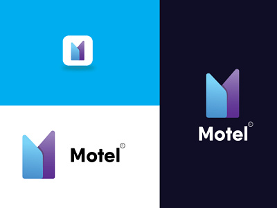 Motel Logo Design Template 3d animation branding colour logo design gradian graphic design graphics design house illustration logo motel motion graphics unique logo design