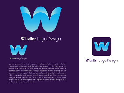 W Letter Logo Design Template
