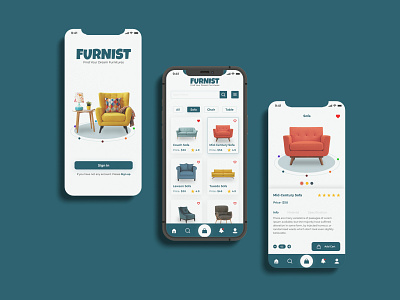 Furnist App Template Design