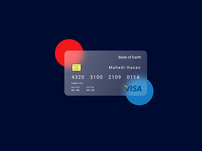 Glassmorphism credit card design