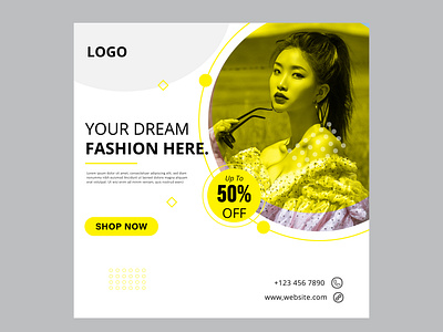 Modern Fashion social media post design template