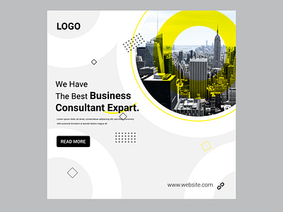 Business consultant expert social media post design template