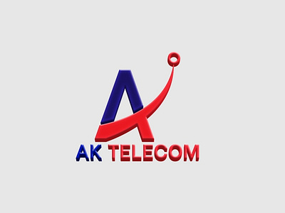 AK Telecom 3D Logo Design 3d ak logo branding colour logo design design graphic design illustration logo telecom unique logo design vector