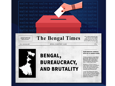 Bengal Brutality design illustration instagram post vector