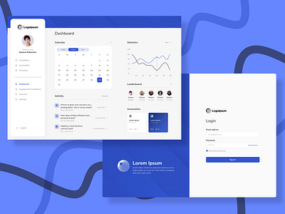 Engagement Dashboard / Login Page dashboard design login page ui