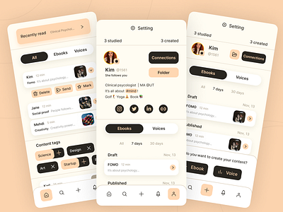Vebo - Social media app app application creative design minimal ui uidesign ux