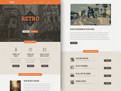 Freebie PSD+Sketch: Retro (Responsive Html Email Newsletter) campaignmonitor download email freebie html mailchimp newsletter psd rocketway sketch template themeforest