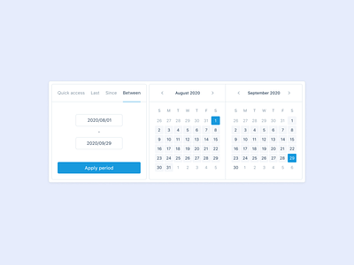 Period and Date Picker app component date date picker datepicker design interface period picker product design saas ui user interface ux webdesign