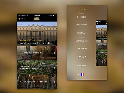 Château de Versailles - Redesign & Responsive app clean design interface ios mobile ui user interface userinterface ux web design webdesign