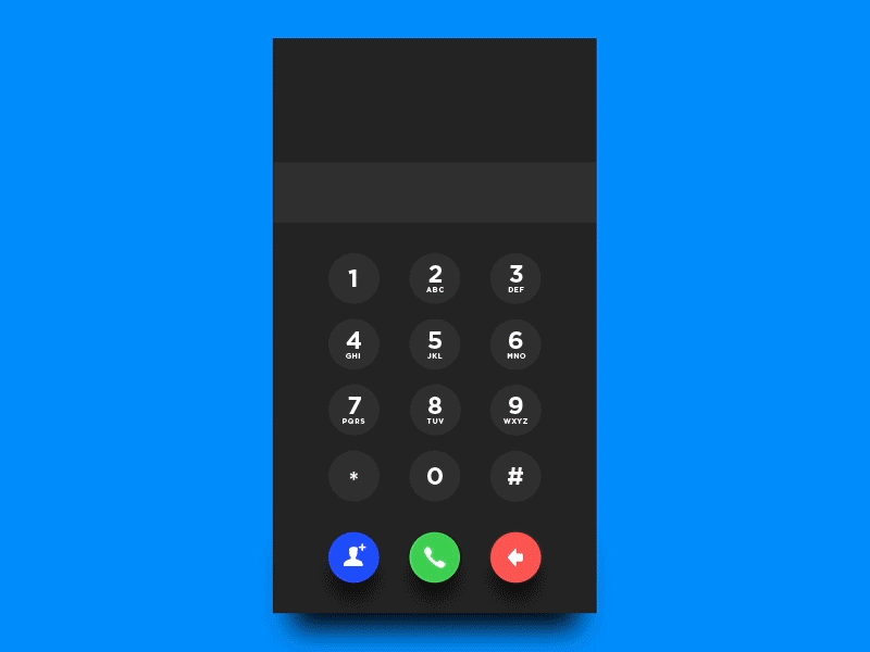 Animated Dial Pad