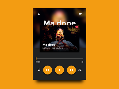 Music Player app clean design flat interface material design minimal music player player ui user interface webdesign