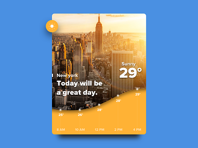 Weather Widget clean concept dailyui design flat interface ios minimal ui user interface weather webdesign