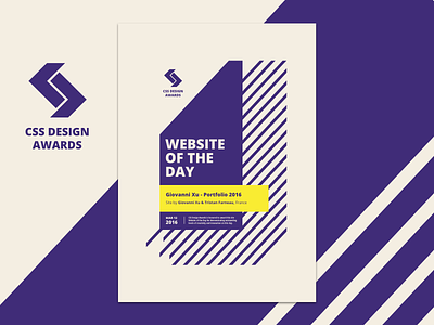 CSS Design Awards - Certificate award concept design desktop interface portfolio ui user interface userinterface ux webdesign website