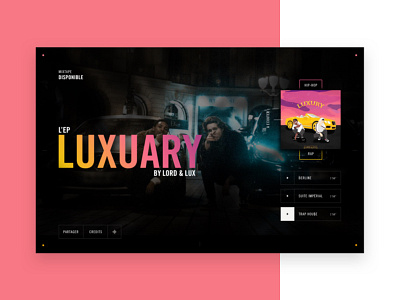 Lord & Lux - Landing page clean design interface layout music portfolio ui user interface userinterface ux webdesign website