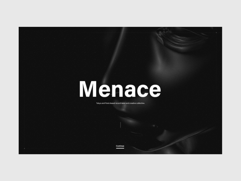 Menace Records website web design layout minimal userinterface ui interface user interface webdesign design