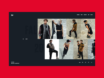 Ony France — Lookbook FW 16'/17' design interface layout ui user interface userinterface web design webdesign website