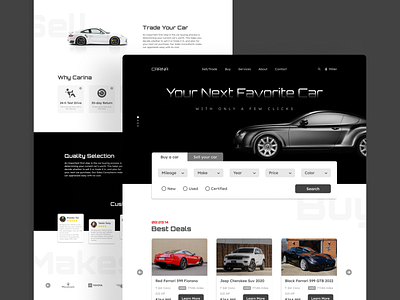 Car dealership website buy car concept dealership design explore landing page sales ui user experience user interface ux uxd web web design website