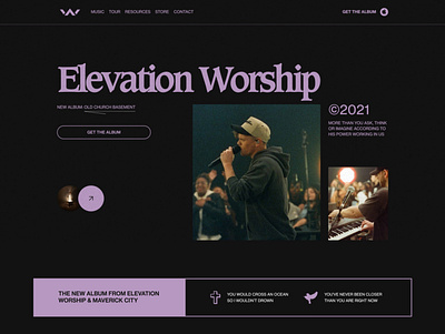 Elevation Worship : Webflow Build design graphic design landing page web design webflow
