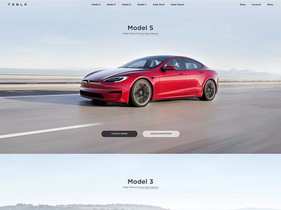 Tesla Website Webflow Rebuild design graphic design landing page web design webflow