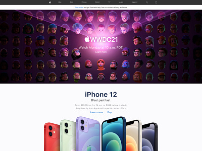 Apple WWDC21 Webflow Rebuild design graphic design landing page web design webflow