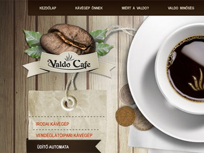 Valdo new bean brown coffe paper ribbon webdesign