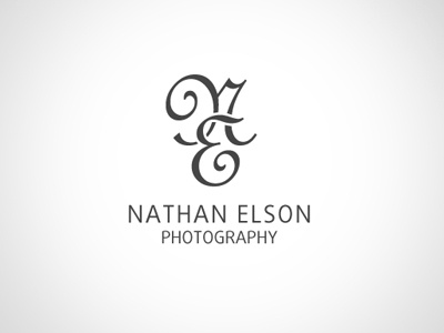 Nathanelson grey logo photography typo