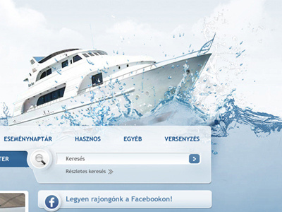 Yachting header graphic blue water webdesign yacht