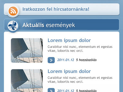 Yachting news list blue list water webdesign yacht