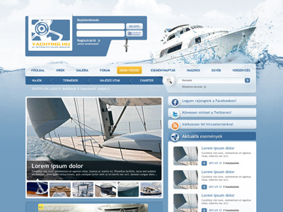 Yachting.hu blue water webdesign