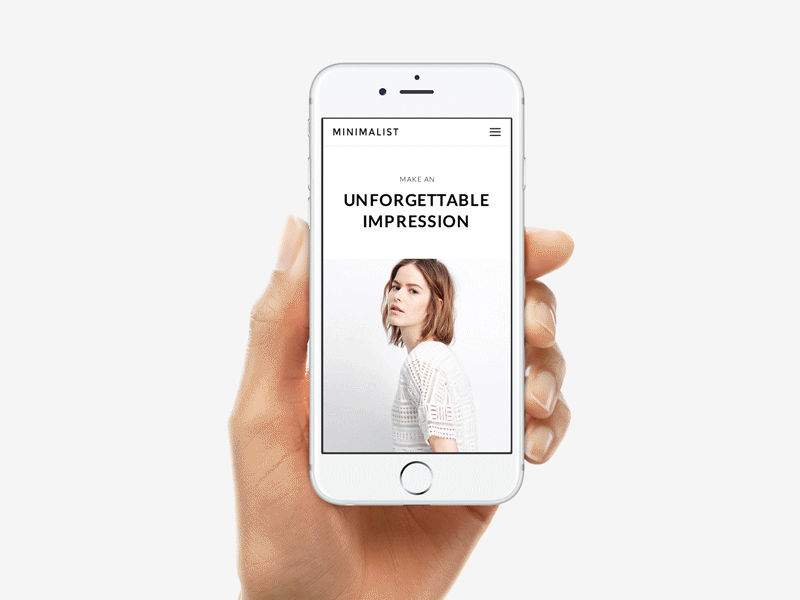 Minimalist clean creative elegant iphone minimal mobile modern portfolio principle simple typography web