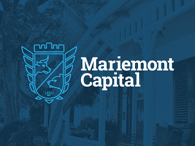 Mariemont Capital Identity badge branding flat logo logomark mark stocks typography