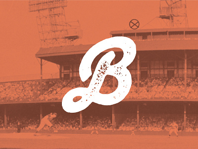 Scorebook Lettering baseball bw emboss lettering nostalgia orange stadium type