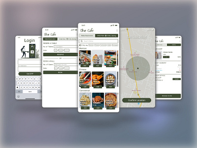 A Local Café App UI Design app branding design ui ux