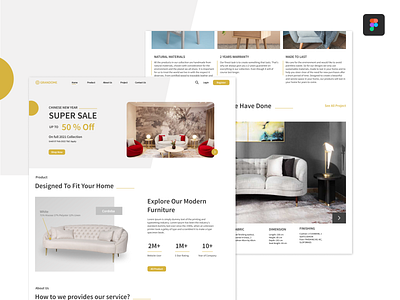 Furniture Website furniture landingpage ui web