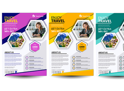 Corporate flyer brochure design flyer minimal vector