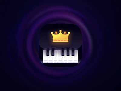 Mobile App Icon - Piano app icon crow icon mobile piano piano keys premium realistic