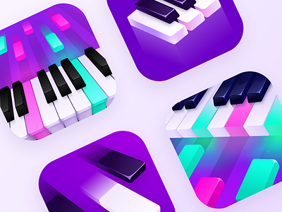 Mobile App Icons - Piano