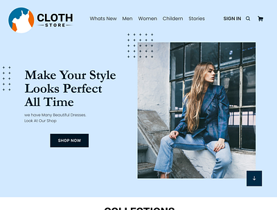 Cloth store web Design