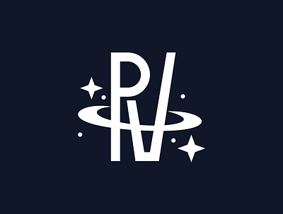 PV Space Logo design figma icon logo logos pv space space logo star typography vector