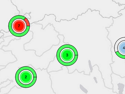 Map markers clusters clustering leaflet.js map ringchart