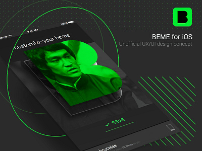 BEME app design concept