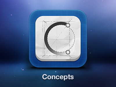 iPad app icon design app application blue concept concepts design drawing icon ios ipad sketch