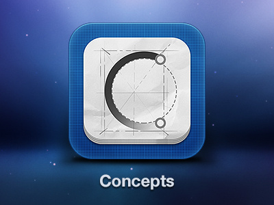iPad app icon design ipad ios icon app application design concept concepts sketch drawing blue