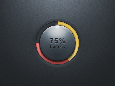 Loading Bar bar circle circular loading red yellow