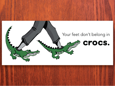 Please don't wear Crocs... crocs illustration shoes