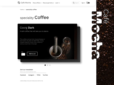 A website for a Modern Coffee Shop animation branding coffee website graphic design logo photography project ui user experience ux website